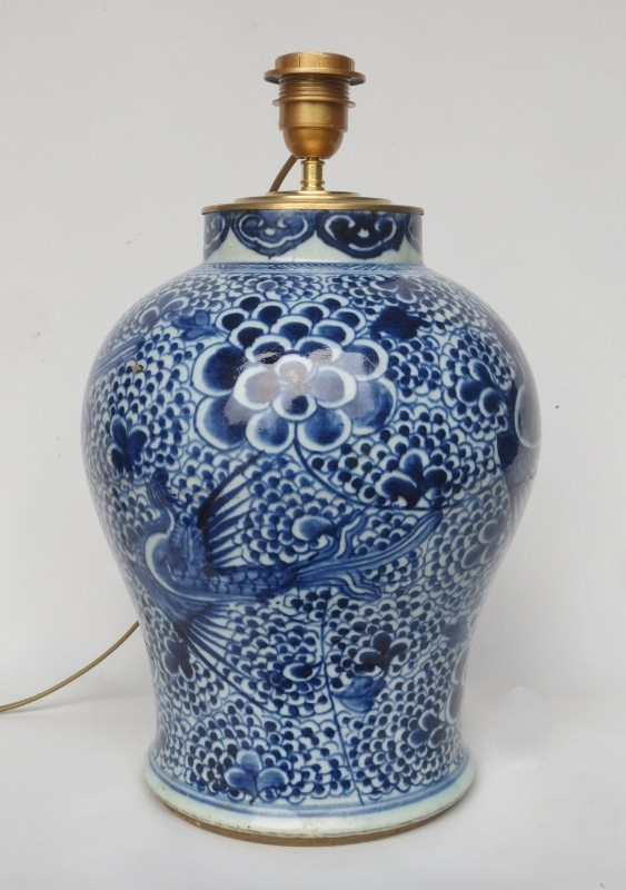 Lamp, Chinese Porcelain, 19th Century.-photo-2