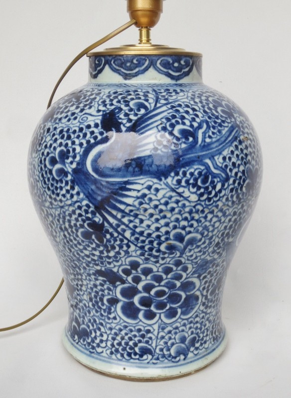 Lamp, Chinese Porcelain, 19th Century.-photo-2