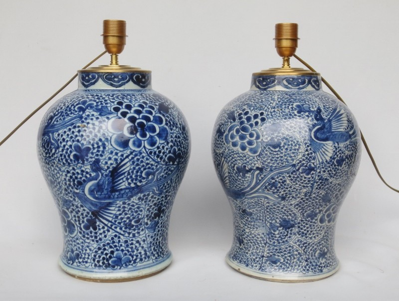 Lamp, Chinese Porcelain, 19th Century.-photo-5