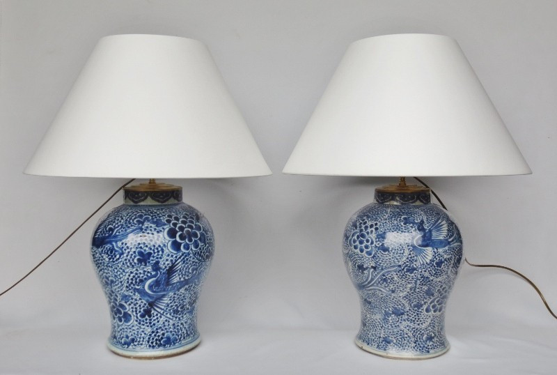Lamp, Chinese Porcelain, 19th Century.-photo-6