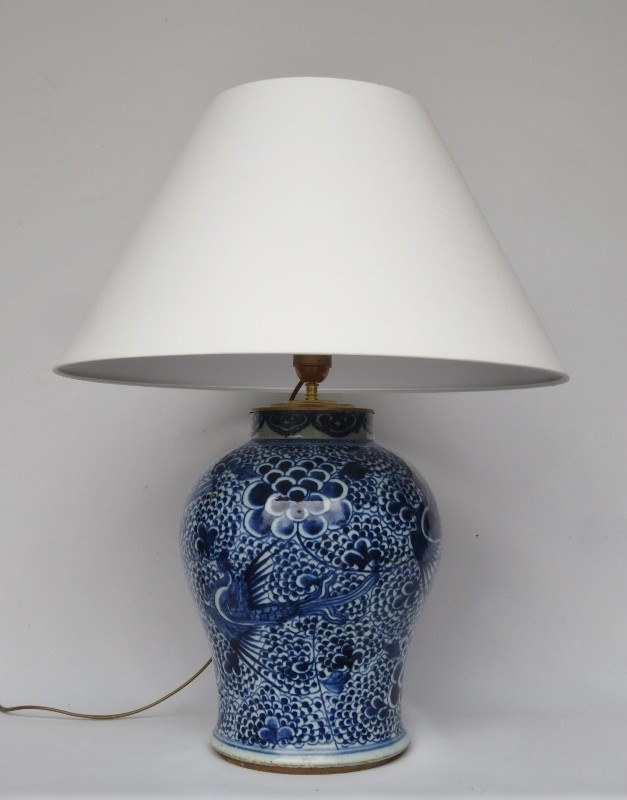 Lamp, Chinese Porcelain, 19th Century.-photo-7