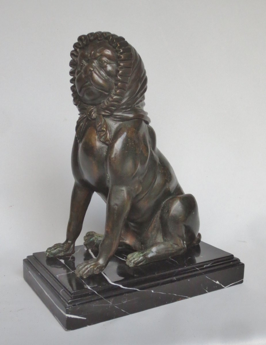 Pair Of Bronze Pugs, 20th Century.-photo-5