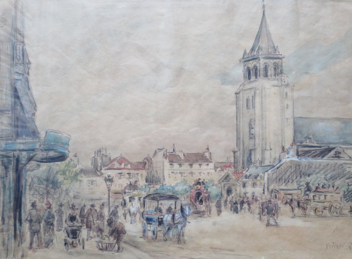 Saint Germain des Prés, signé Frédéric Léon -photo-4