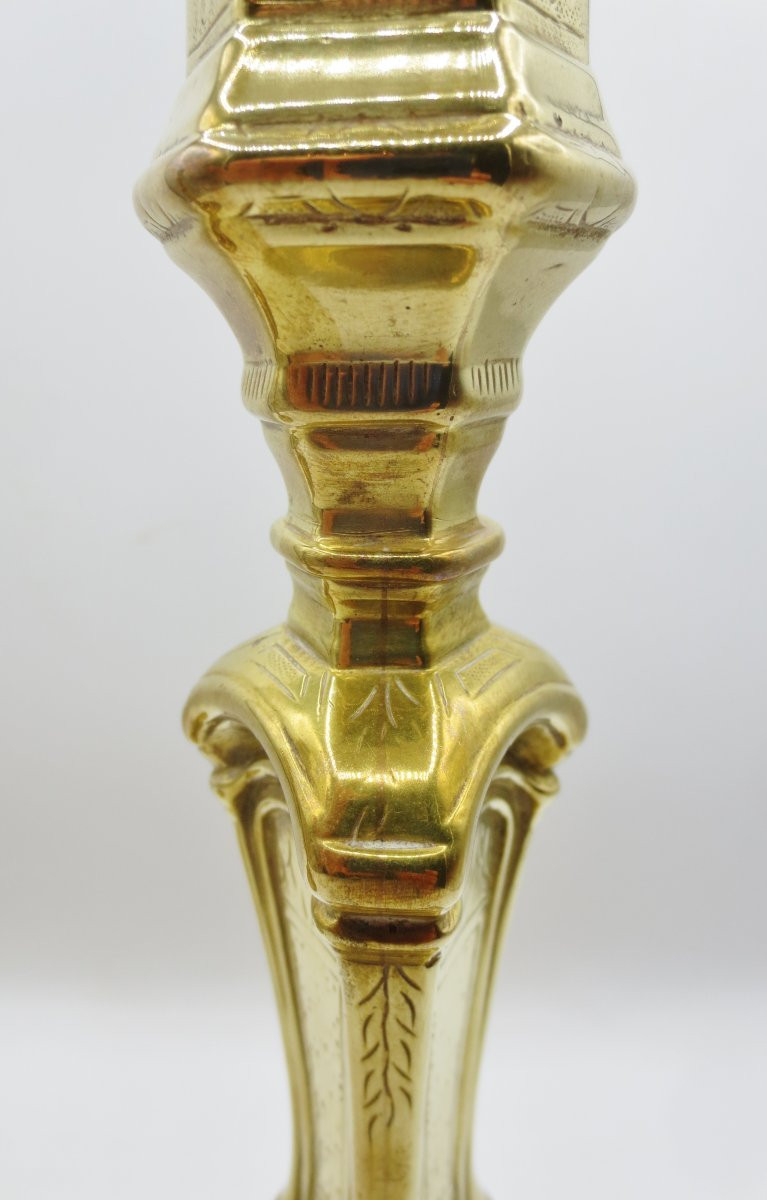 Paire de flambeaux, XVIIIe siècle.  -photo-1