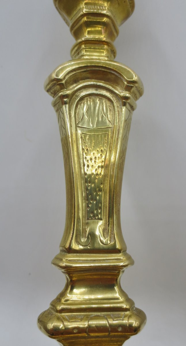 Paire de flambeaux, XVIIIe siècle.  -photo-3
