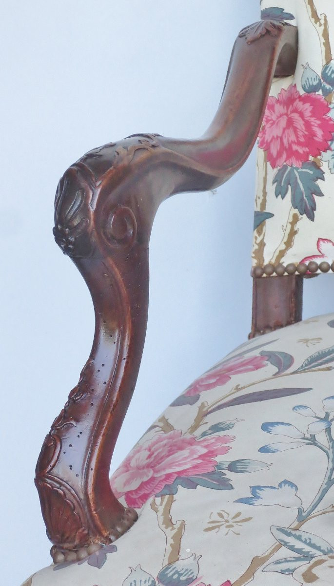 Fauteuil Régence, XVIIIe siècle.  -photo-3