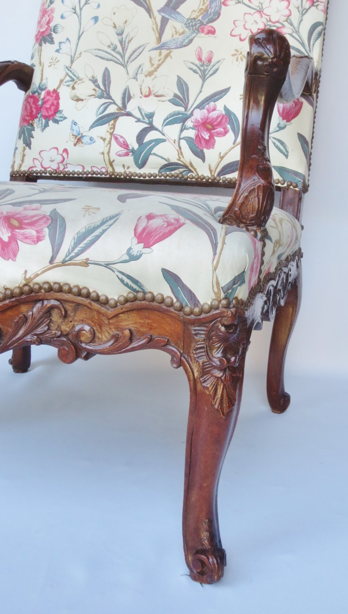 Fauteuil Régence, XVIIIe siècle.  -photo-1