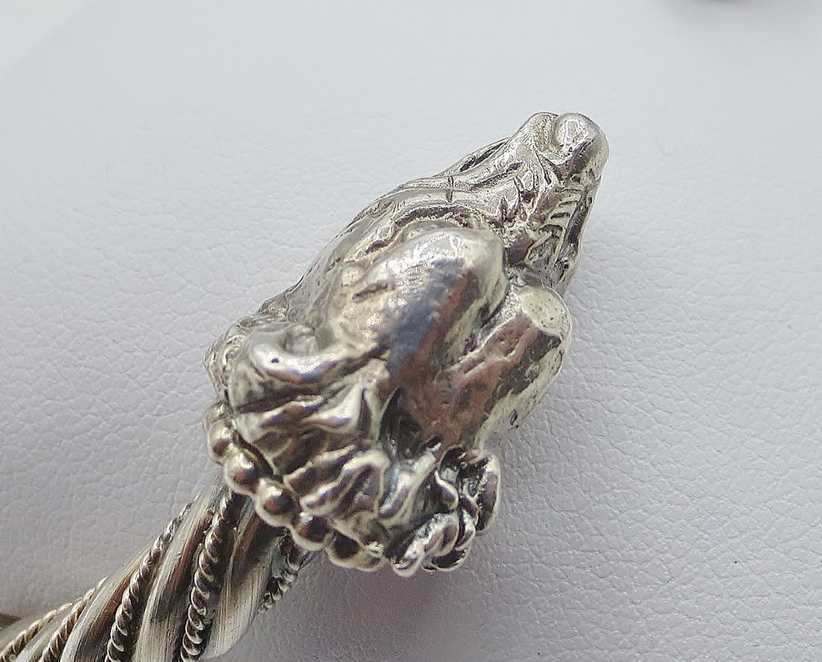 Bracelet Torque en argent massif.  -photo-4