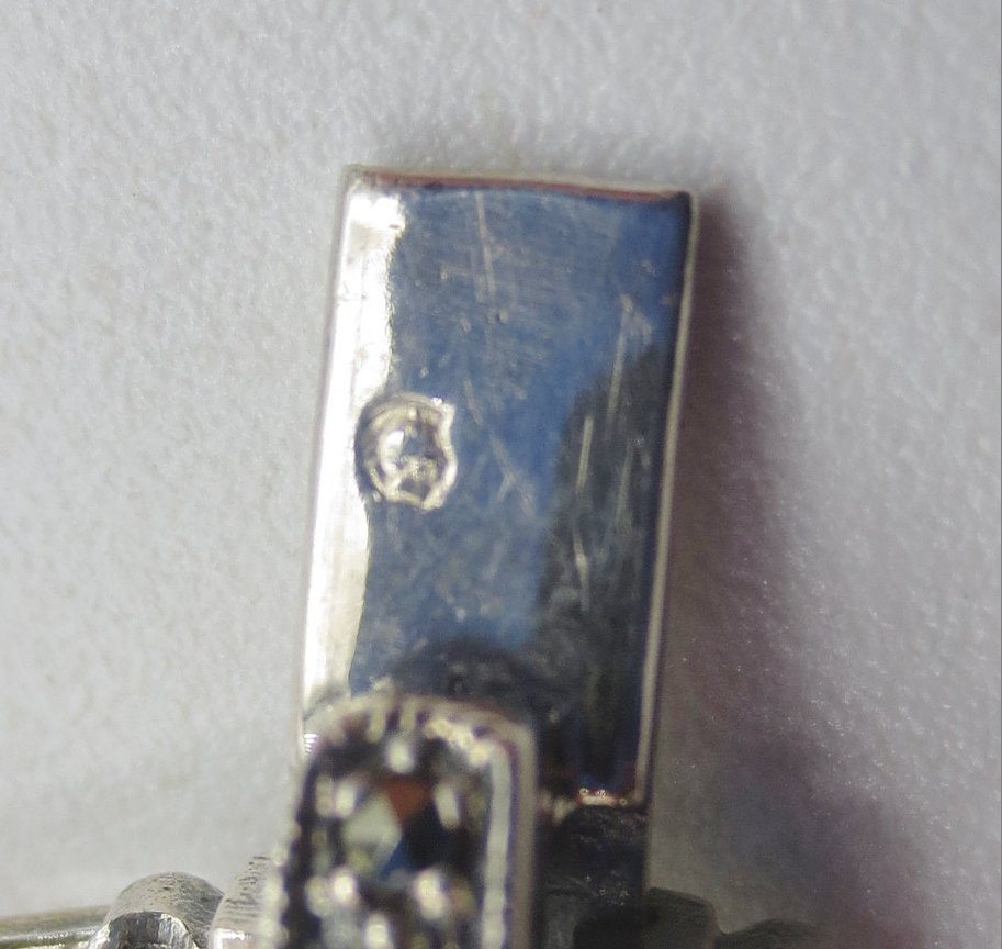 Bracelet Art-Déco, argent et opales. -photo-4