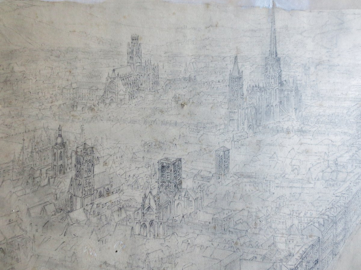 Rouen, Dessin XIXe siècle. -photo-3