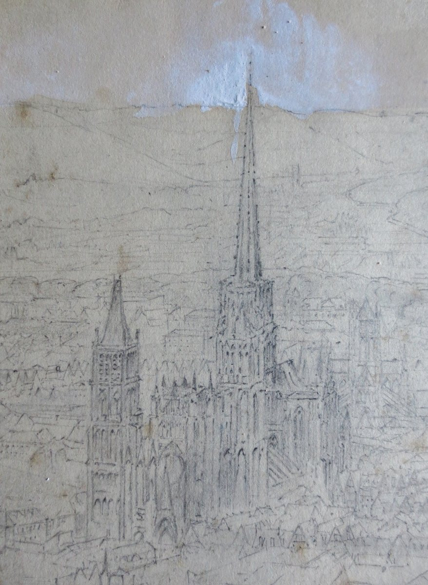 Rouen, Dessin XIXe siècle. -photo-4