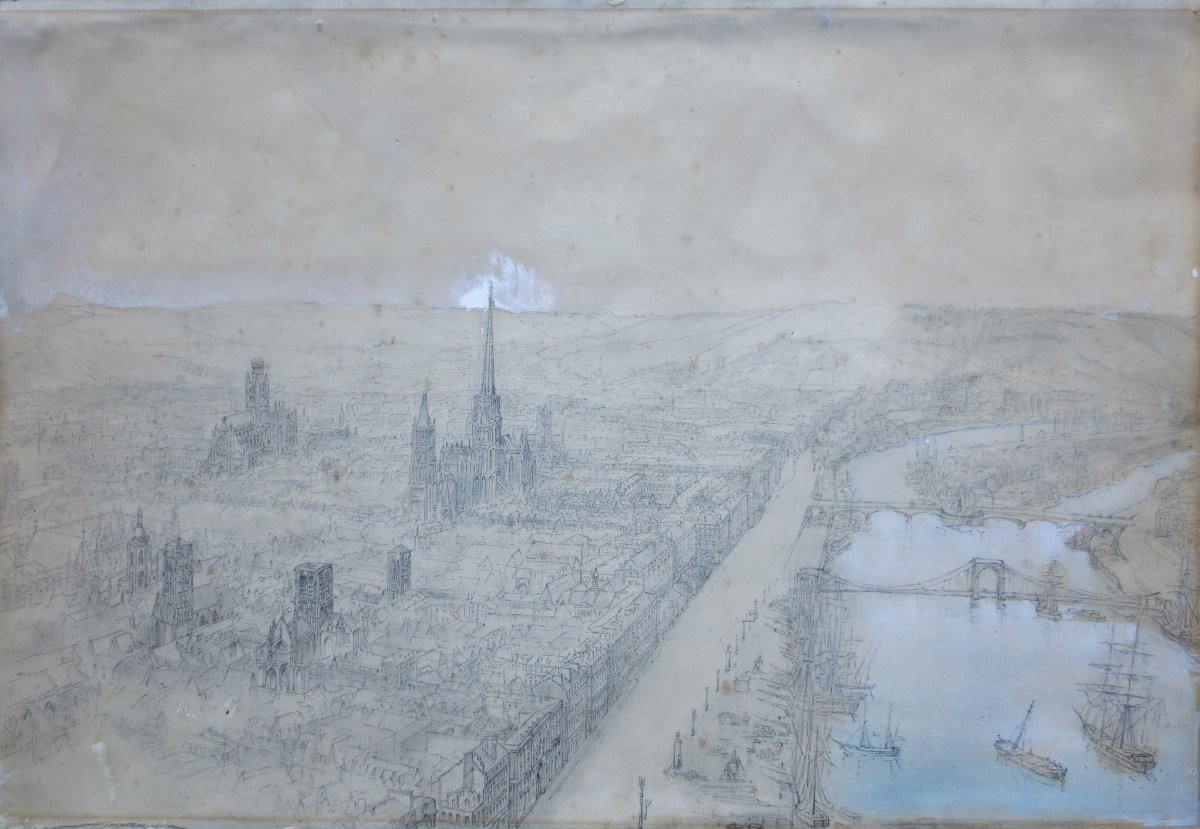 Rouen, Dessin XIXe siècle. -photo-7