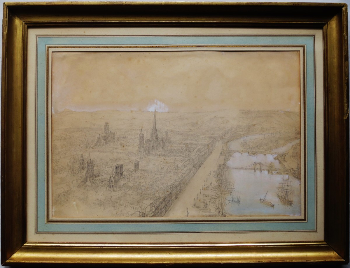 Rouen, Dessin XIXe siècle. 