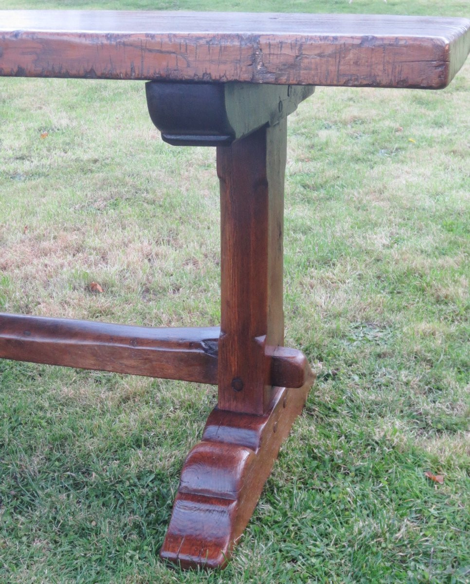 Table de ferme, dite table de monastère. -photo-2