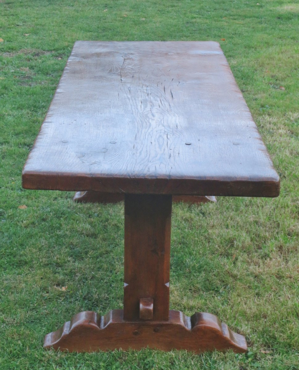 Table de ferme, dite table de monastère. -photo-4