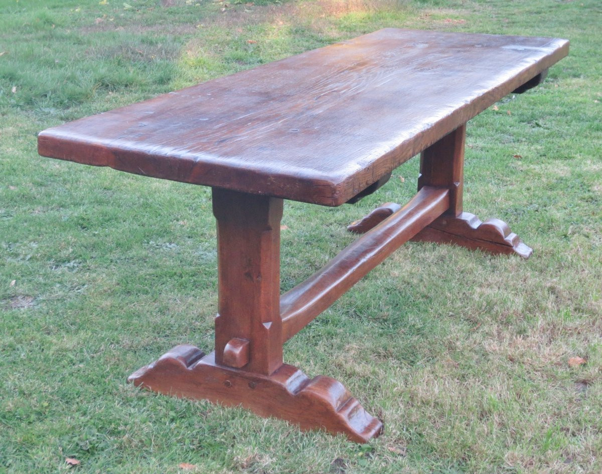 Table de ferme, dite table de monastère. -photo-2