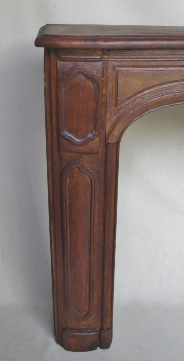 Louis XV Style Curved Oak Fireplace, 18th Century.-photo-4