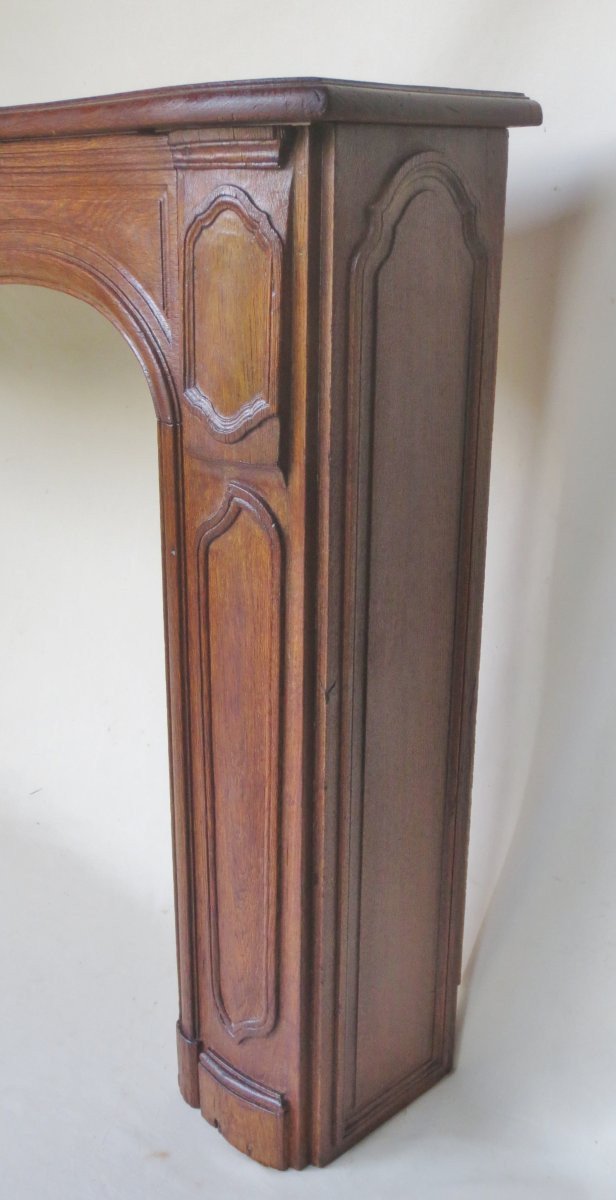 Louis XV Style Curved Oak Fireplace, 18th Century.-photo-2
