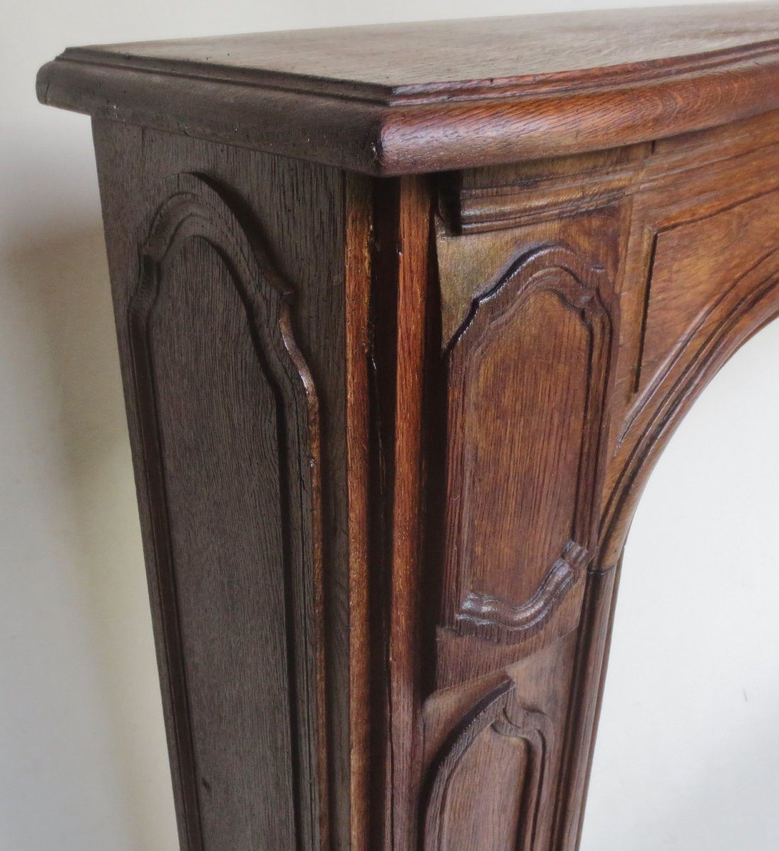 Louis XV Style Curved Oak Fireplace, 18th Century.-photo-4