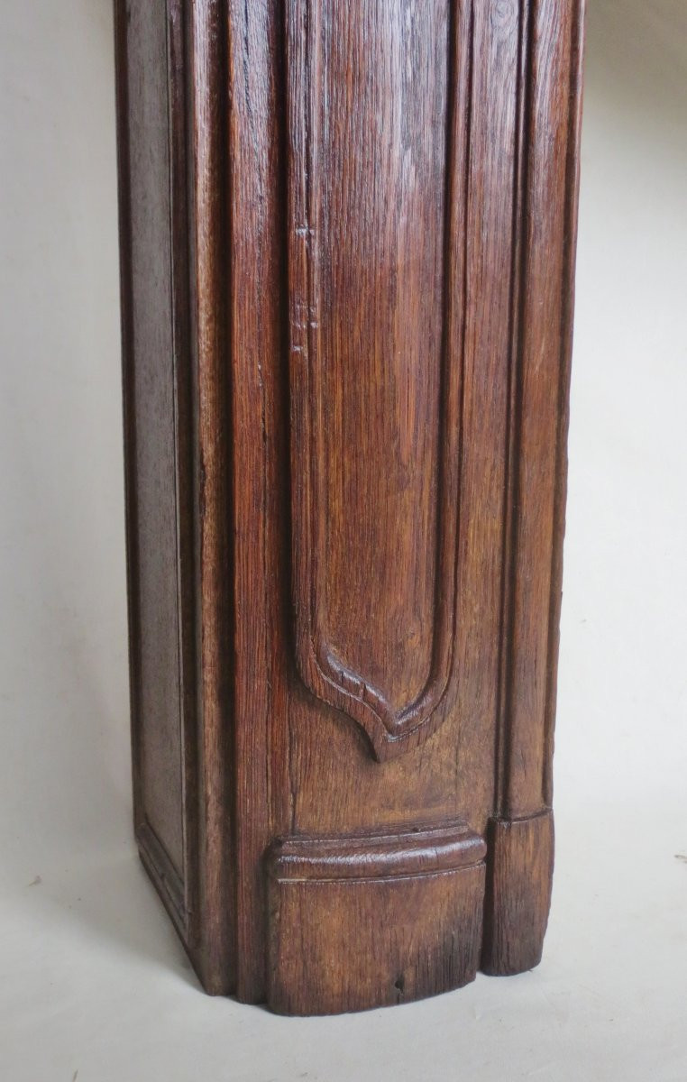 Louis XV Style Curved Oak Fireplace, 18th Century.-photo-7