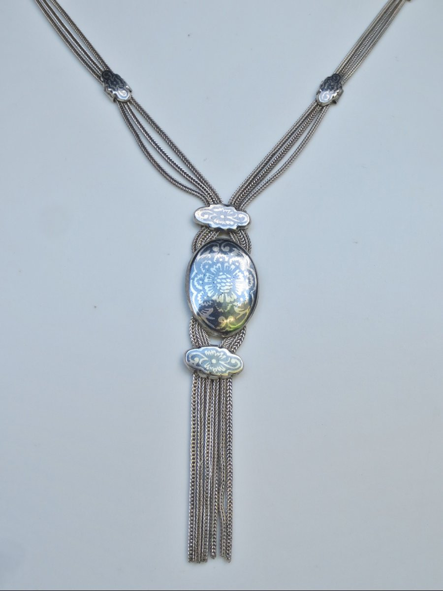 Nielloed Silver Necklace, Anatolia.-photo-6