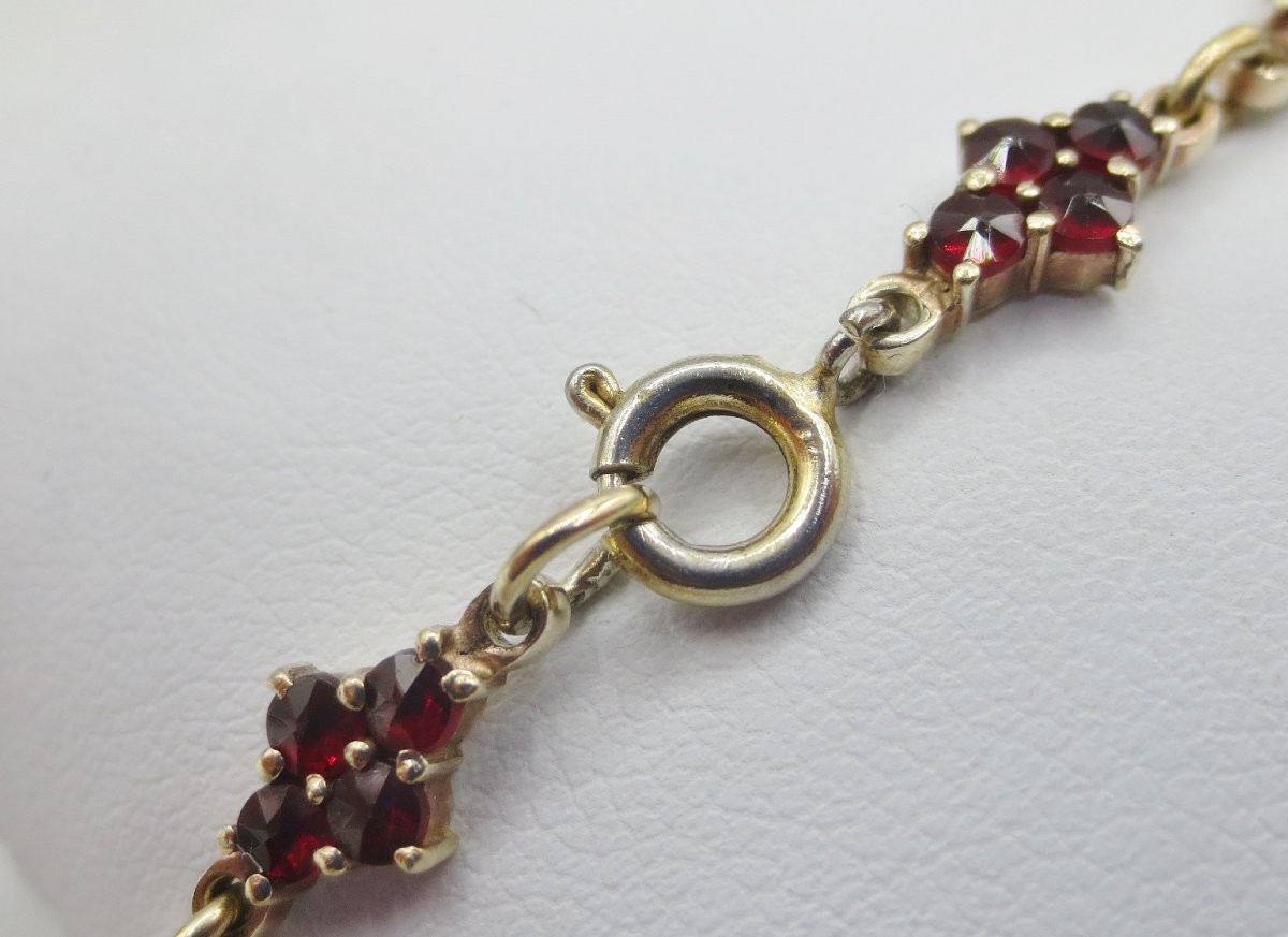 Bracelet en vermeil serti de grenats.  -photo-3
