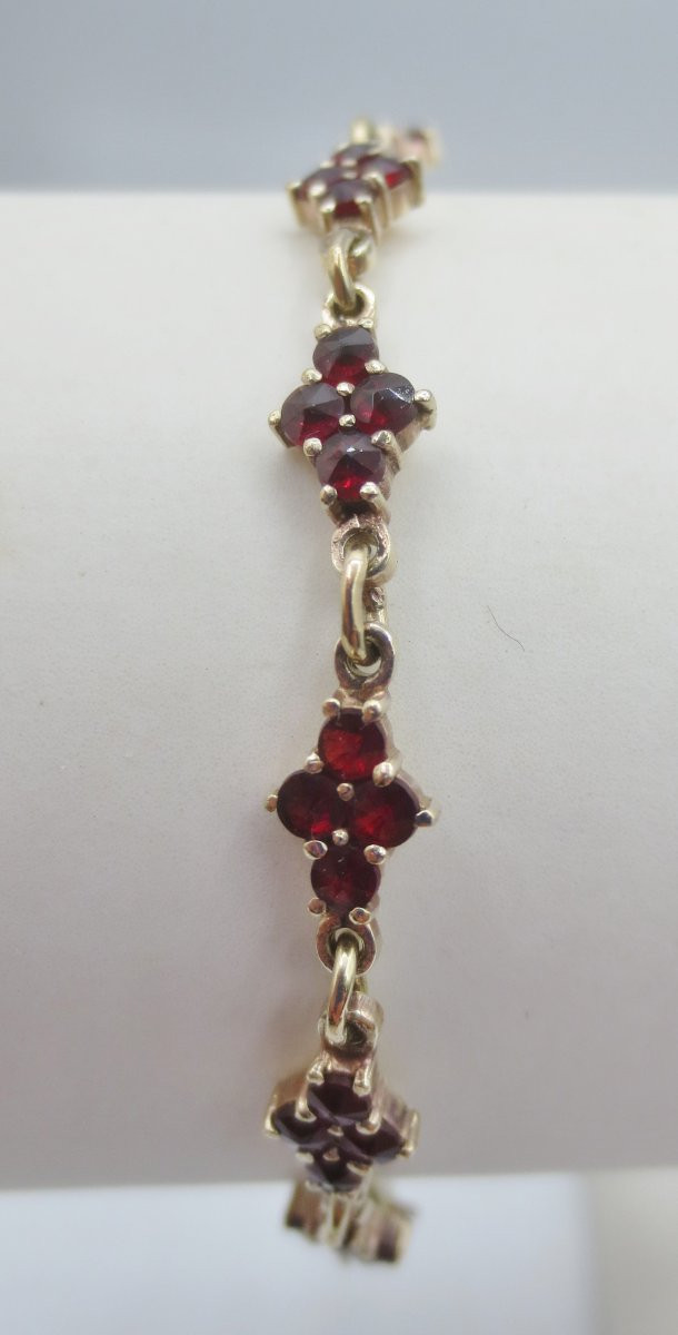 Bracelet en vermeil serti de grenats.  -photo-1