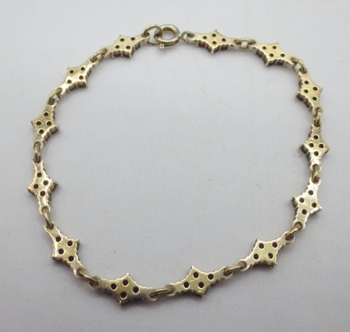 Bracelet en vermeil serti de grenats.  -photo-3