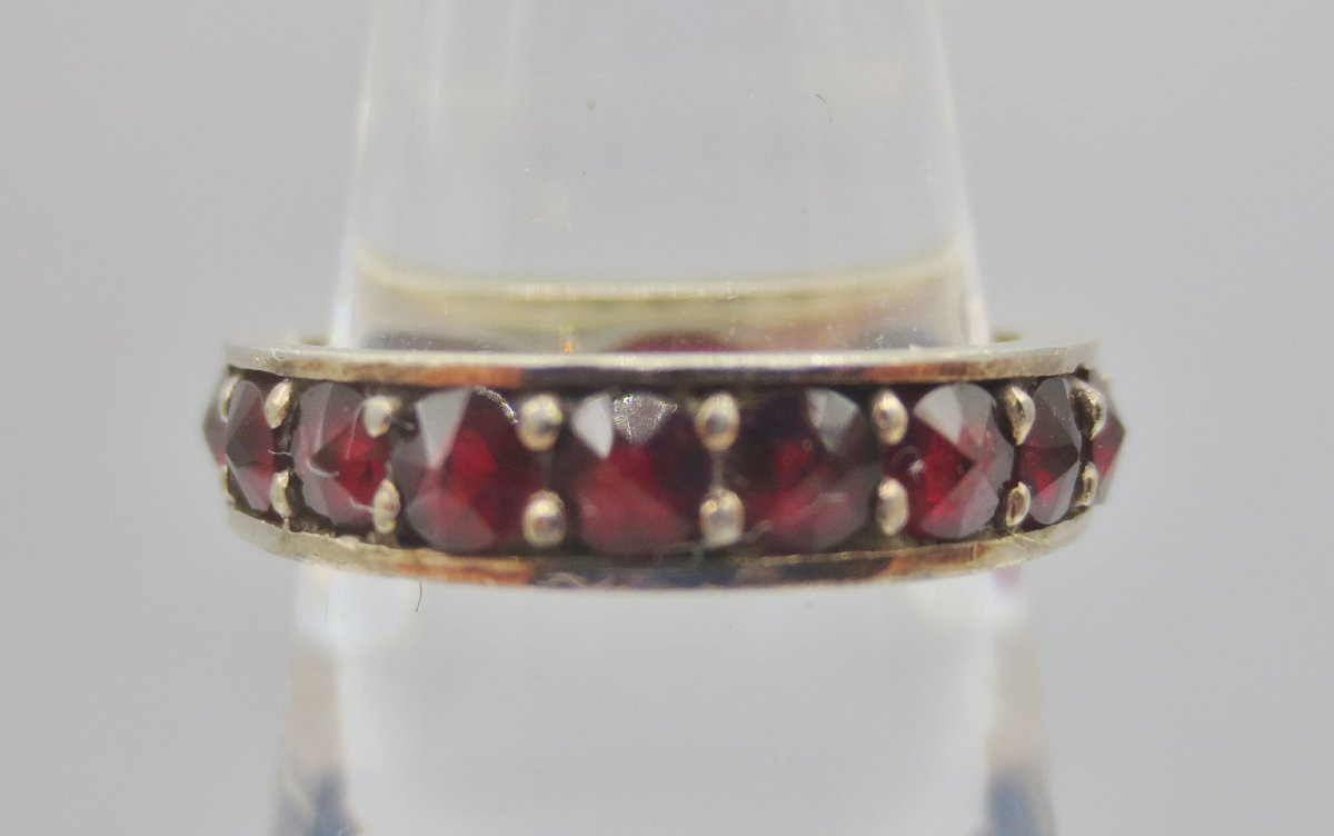 Anneau en vermeil et Grenats. -photo-4
