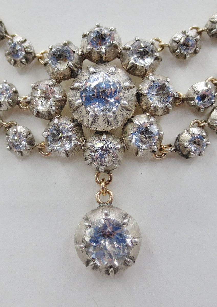 Collier, perles, or et argent, XIXe siècle. -photo-4