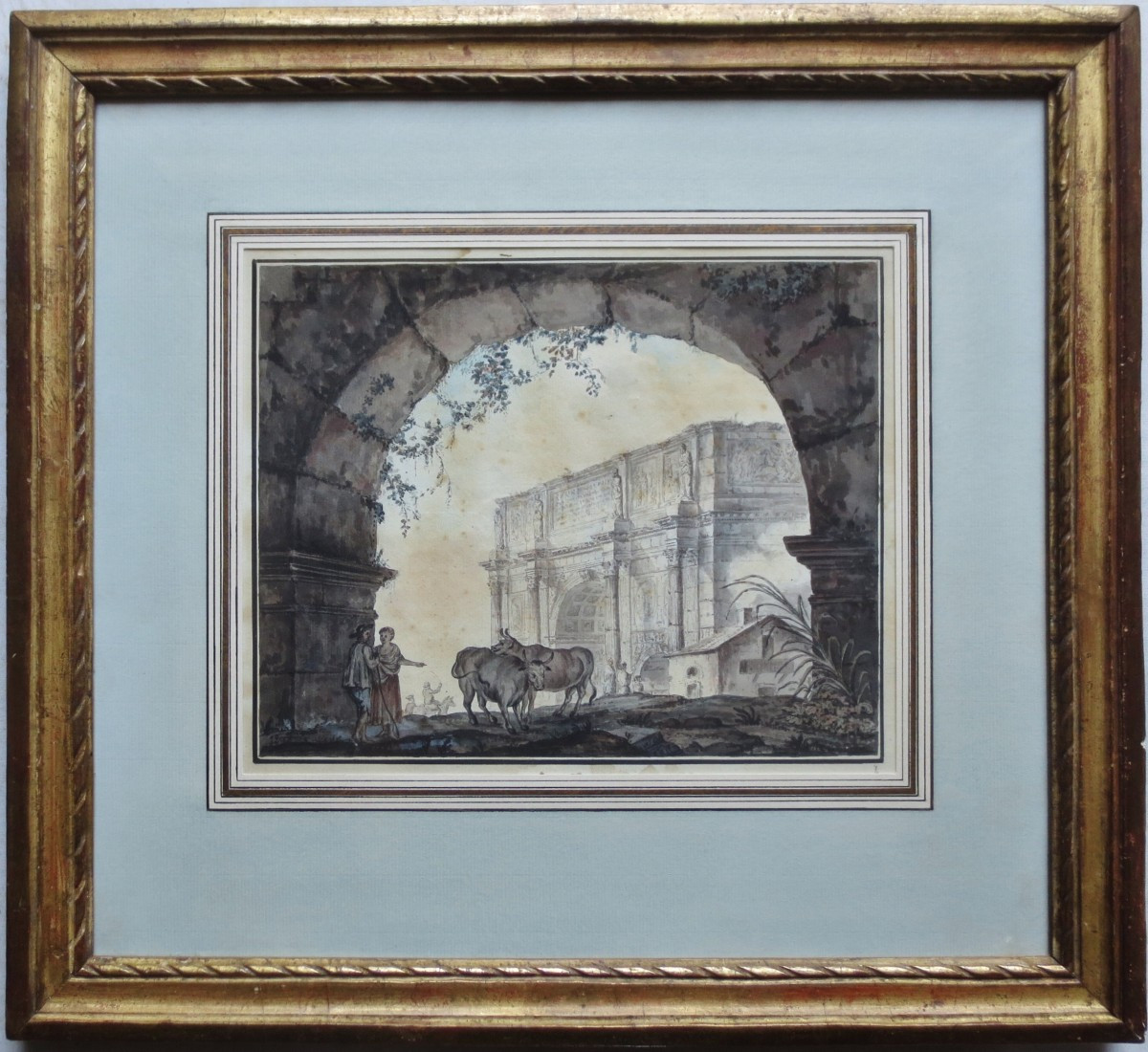 Arc de Constantin, Rome, suiveur d' Hubert Robert. 