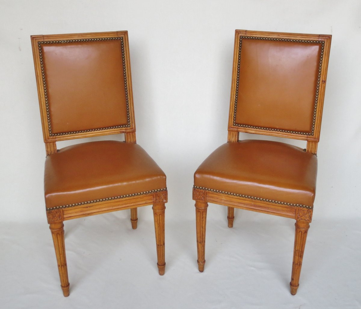 Six chaises  Louis XVI estampillées Tilliard. -photo-3