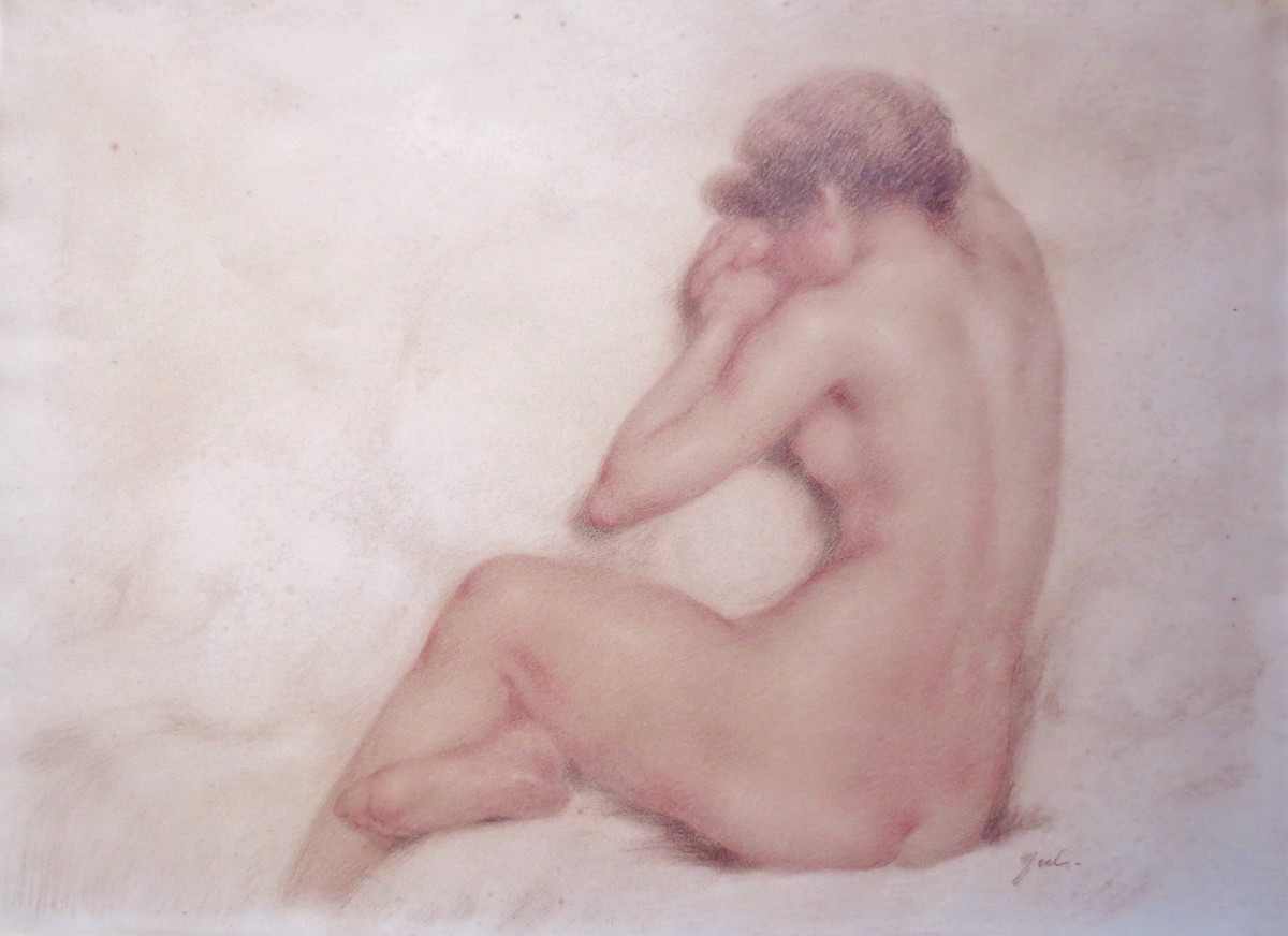Nude Drawn In Sanguine. 