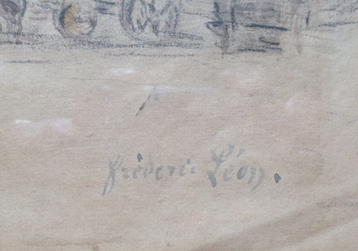 Saint Germain des Prés, signé Frédéric Léon -photo-2