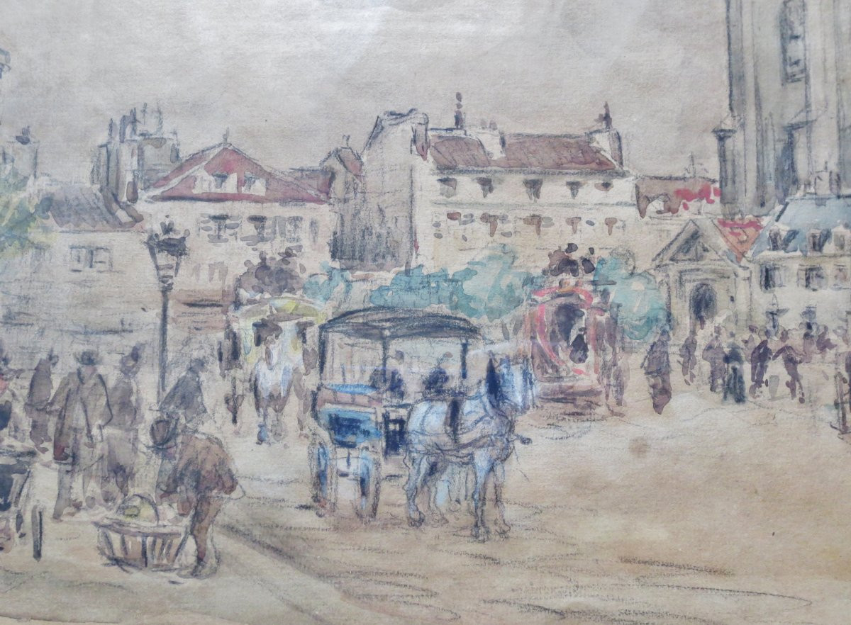 Saint Germain des Prés, signé Frédéric Léon -photo-3