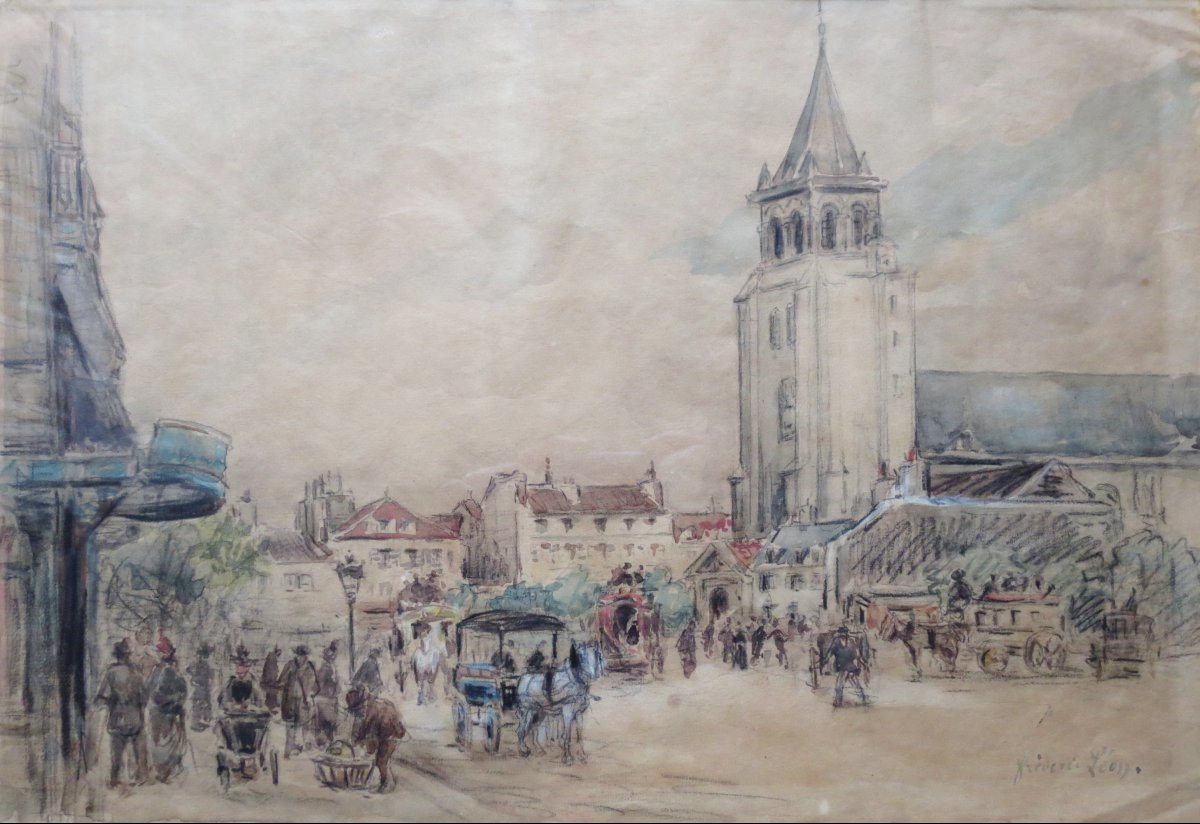 Saint Germain des Prés, signé Frédéric Léon -photo-4