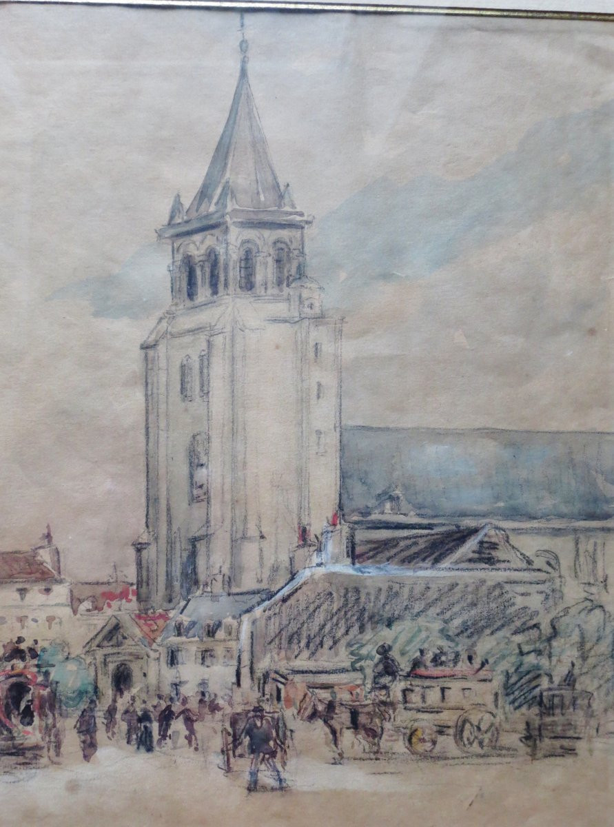 Saint Germain des Prés, signé Frédéric Léon -photo-6