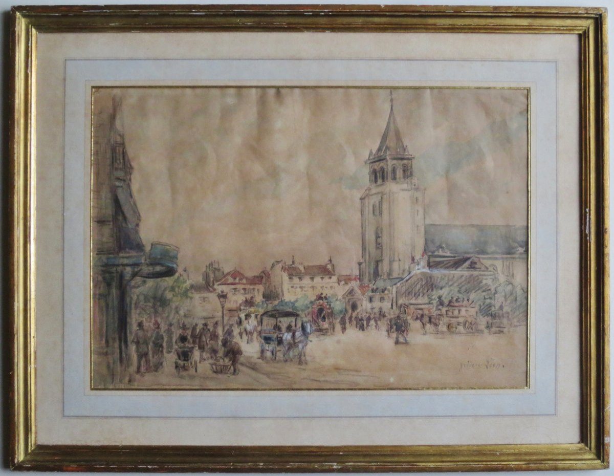 Saint Germain des Prés, signé Frédéric Léon -photo-8