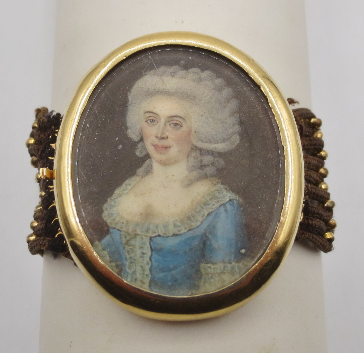 Bracelet or et cheveux, XVIIIe siècle. -photo-7