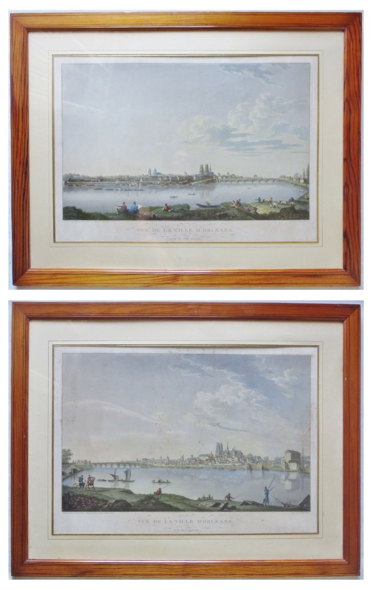 Views Of Orléans By Salmon, 19th Century.