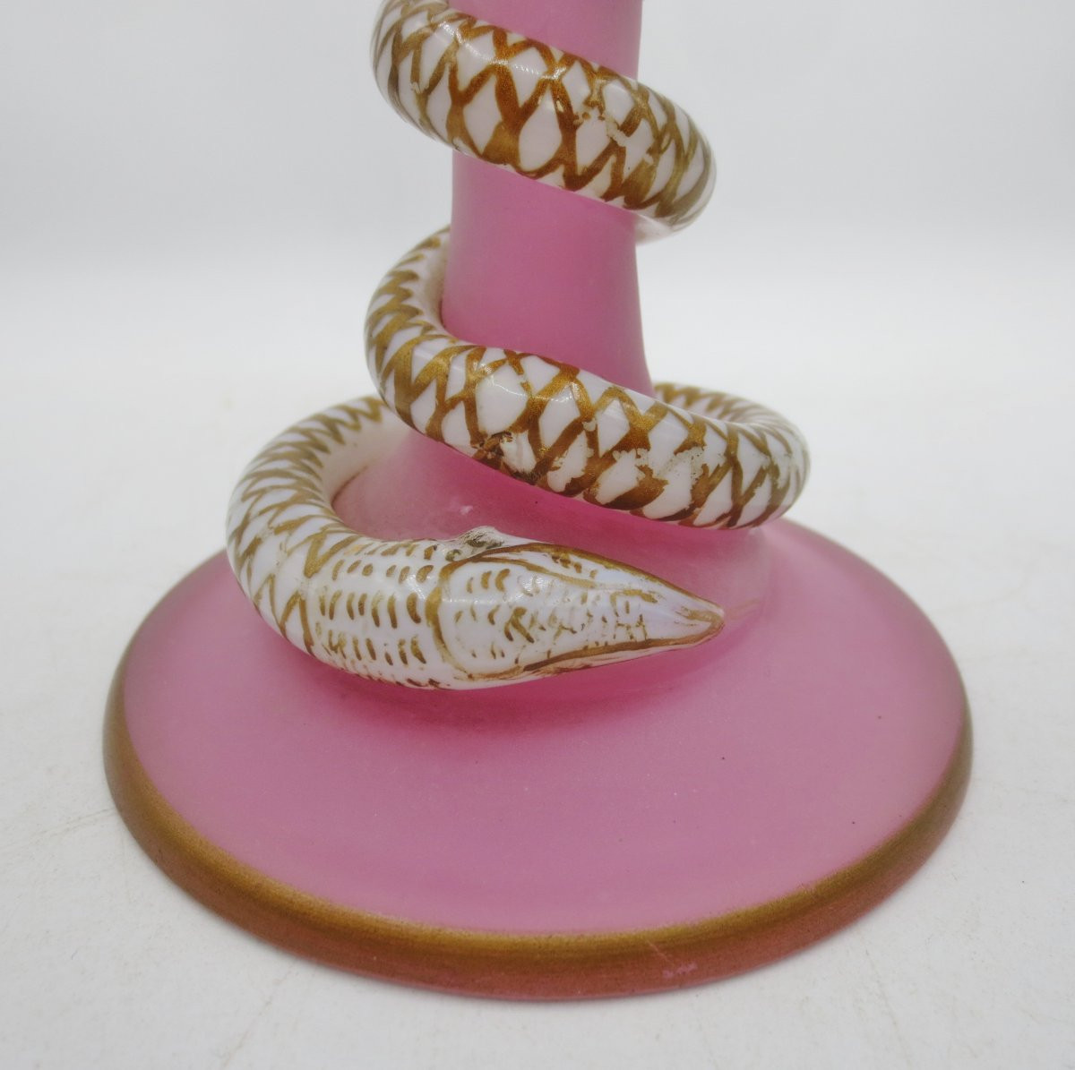 Vase calice, cristal d'opale XIXe siècle.-photo-4