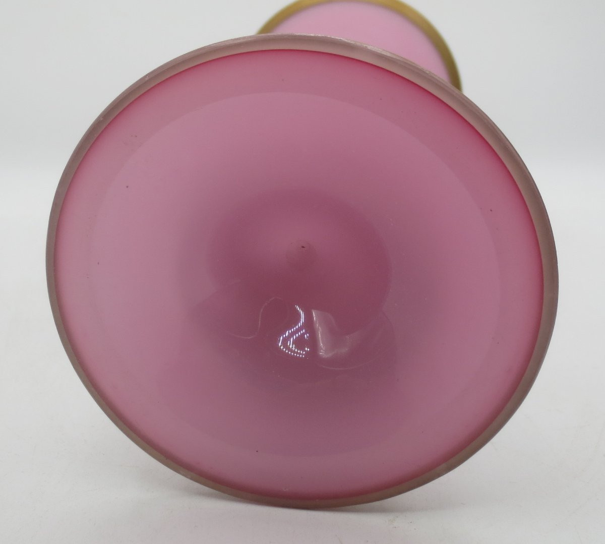 Vase calice, cristal d'opale XIXe siècle.-photo-2