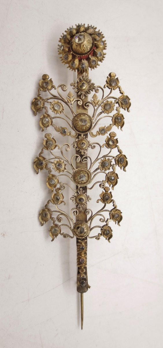 Broche sertie de quartz, XIXe siècle.-photo-2