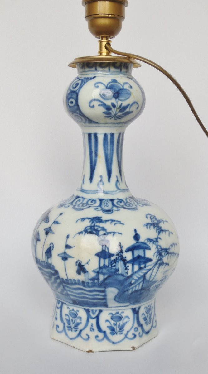 Delftware Lamp, 18th Century.-photo-4