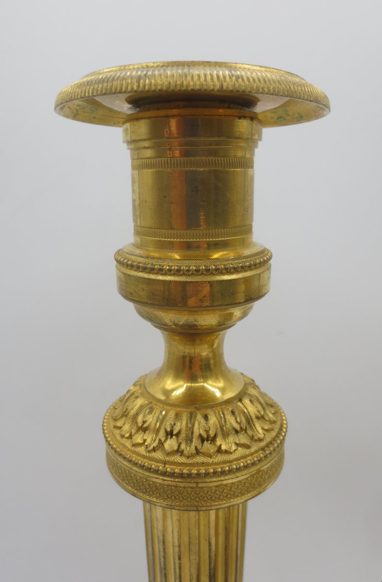 Pair Of Louis XVI Candlesticks.-photo-3