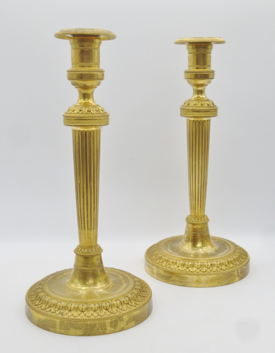 Pair Of Louis XVI Candlesticks.
