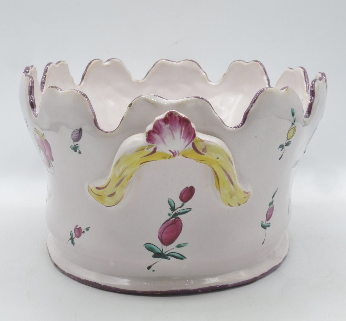 Verrière en faïence, Moustiers XVIIIe siècle.-photo-4