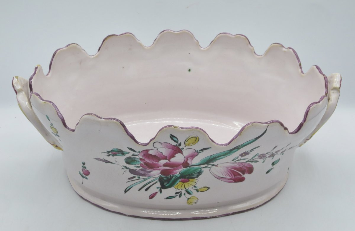 Verrière en faïence, Moustiers XVIIIe siècle.-photo-1