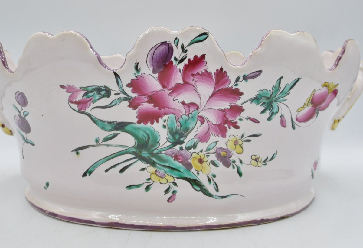 Verrière en faïence, Moustiers XVIIIe siècle.-photo-3