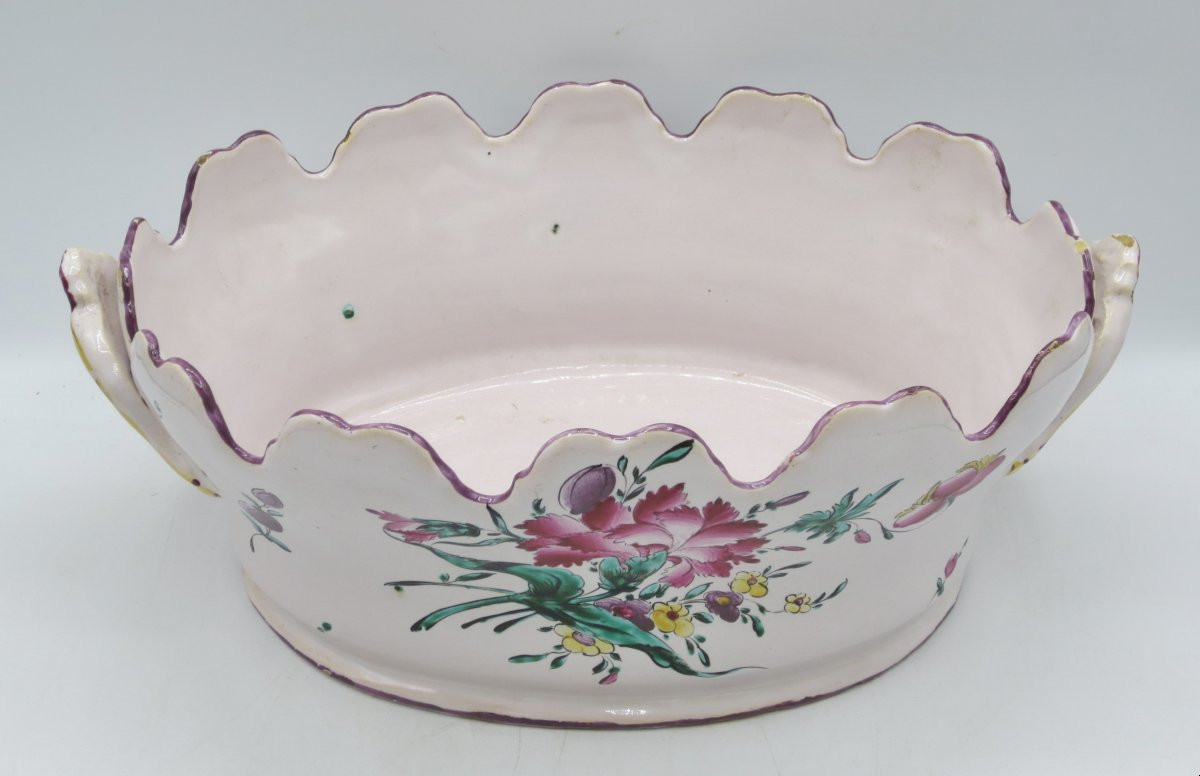 Verrière en faïence, Moustiers XVIIIe siècle.-photo-4